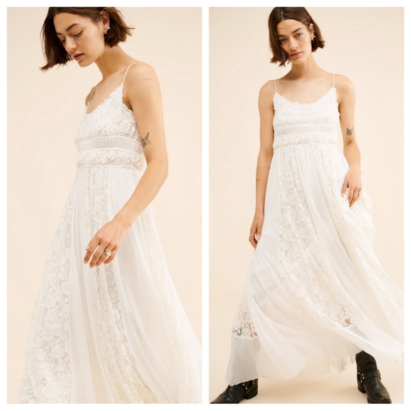 Free People FP One Ciella Lace Maxi Dress in White - Picture 2 of 16